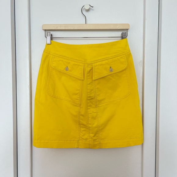 MNG Mango Committed Organic Cotton Mini Skirt in Yellow Size 6 - Picture 3 of 3
